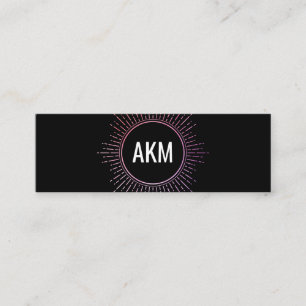 Monogram med belysning av Inslag Mini Visitkort