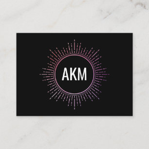 Monogram med belysning av Inslag Visitkort