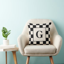 Monogram med Black Cream Checkated Gräns