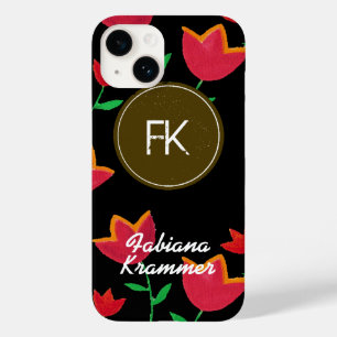 monogram med blommor