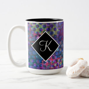 Monogram med Digital Art-teknik för flerfärgad Abs Två-Tonad Mugg