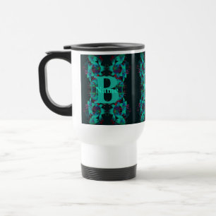 Monogram med din initial Namn Lily Konst Personlig Resemugg