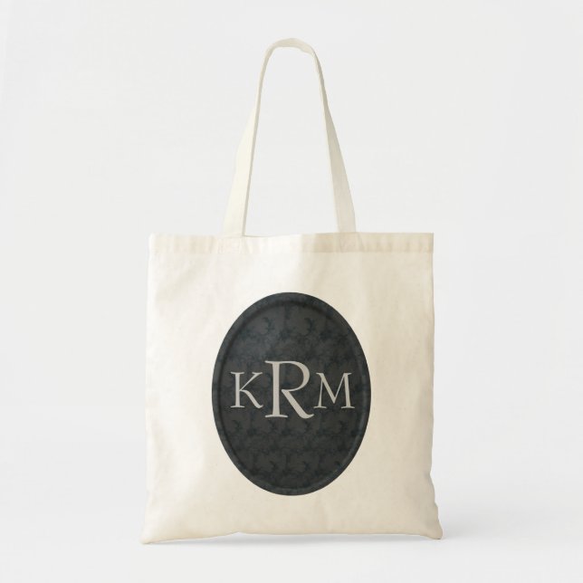 Monogram med dina initialer personliga tygkasse (Framsidan)
