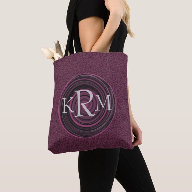 Monogram med dina initialer Personligt anpassade p Tygkasse (Närbild)