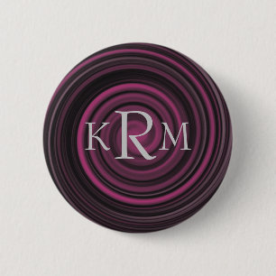 Monogram med dina initialer Plommonvirvel Personli Knapp