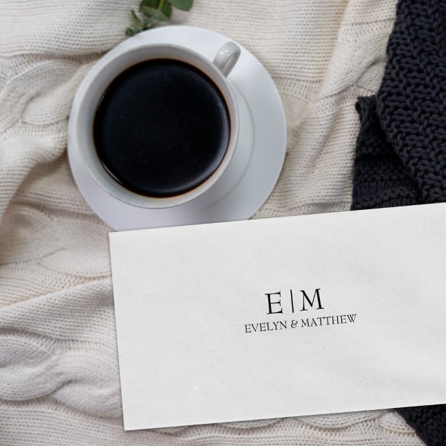 Monogram med enkla anpassade namn stämpel (Skapare uppladdad)