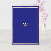 Monogram med fast guldfärgat kort