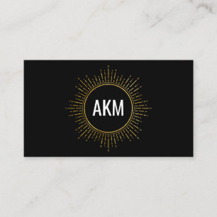 Monogram med Faux Guld belyst Inslag Visitkort