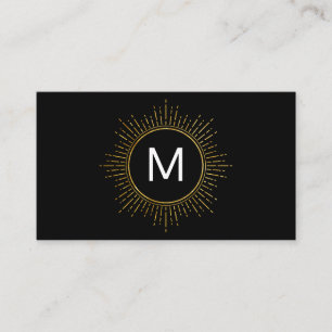 Monogram med Faux Guld belyst Inslag Visitkort