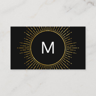 Monogram med Faux Guld belyst Inslag Visitkort