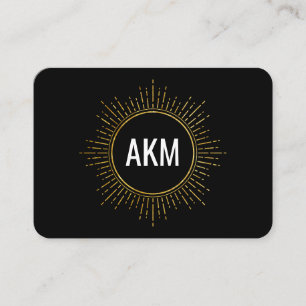 Monogram med Faux Guld belyst Inslag Visitkort