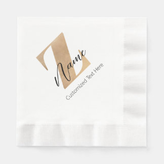 Monogram med initial Z & anpassat namn Pappersservett