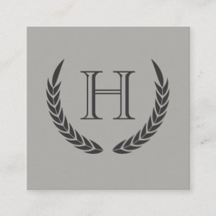 Monogram med Inslag Fyrkantigt Visitkort