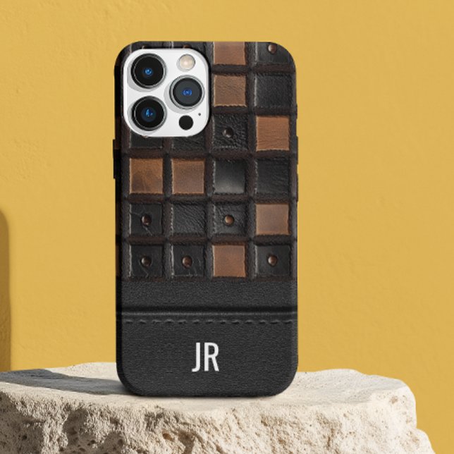 Monogram med prägling i läderimitation (Skapare uppladdad)