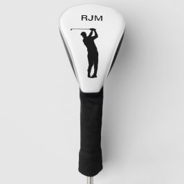 Monogram med Silhouette Golfer Golf Head Cover