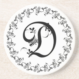 Monogram med spetsig D Underlägg