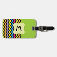 Monogram med svart sparrar & ljusa färger
