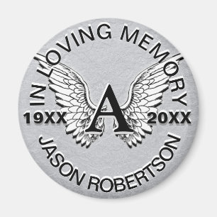 Monogram Memorial Angel Vingar Magnet