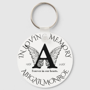 Monogram Memorial Angel Vingar Nyckelring