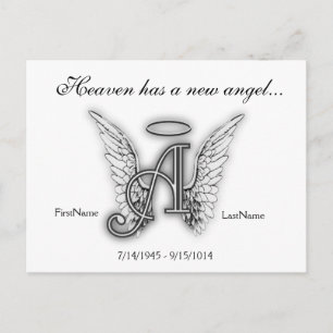 Monogram Memorial Tribute Brev A Vykort