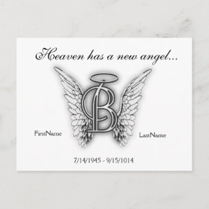 Monogram Memorial Tribute Brev B Vykort