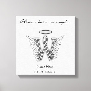Monogram Memorial Tribute Brev W Canvastryck