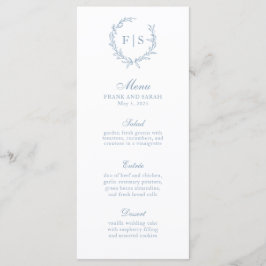 Monogram-meny för traditionellt sladd-blåskran meny