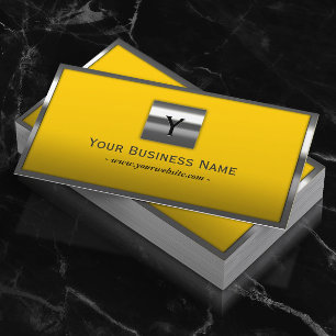 Monogram Metall-Professionell, Gult Visitkort
