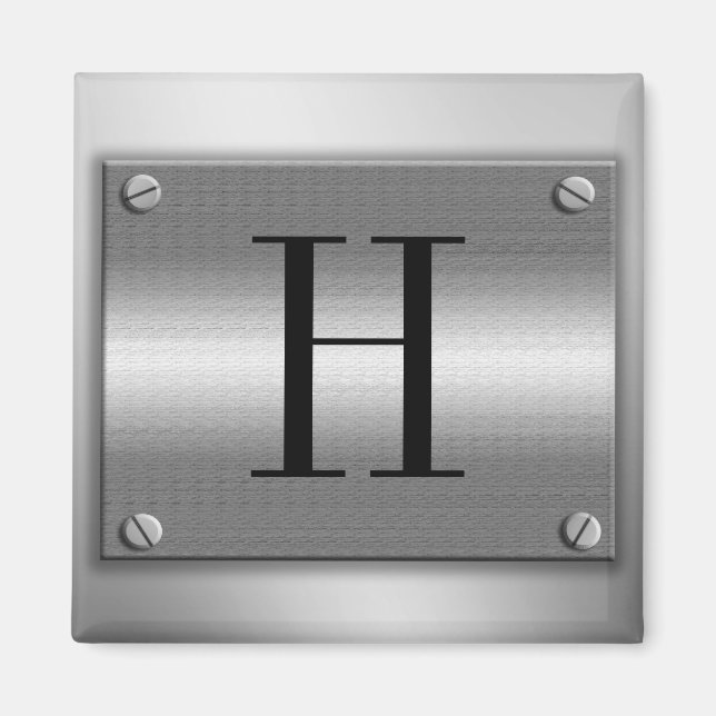 Monogram Metall Ram med skruvmagnet Magnet (Framsidan)