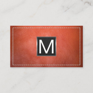 Monogram Metall Trim Titelläder Visitkort