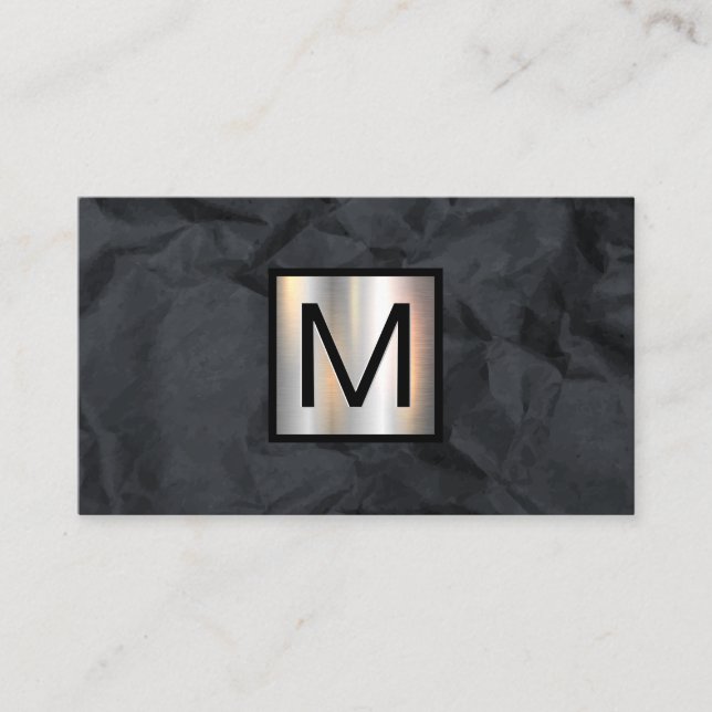 Monogram metallbanderoll | Svartvit Papper från id Visitkort (Framsida)