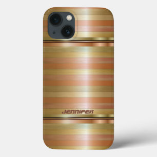 Monogram Metallic Copper Rand Guld Accents iP