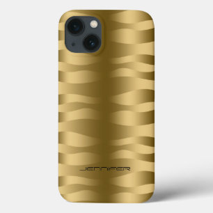 Monogram Metallic Guld Vågigt Zebra ränder