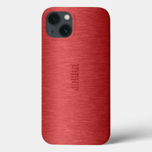 Monogram Metallic Red Brushed Aluminium-utseende