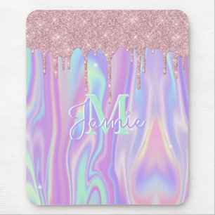 Monogram Metallic Ro Guld Glitter & Iridescent Musmatta