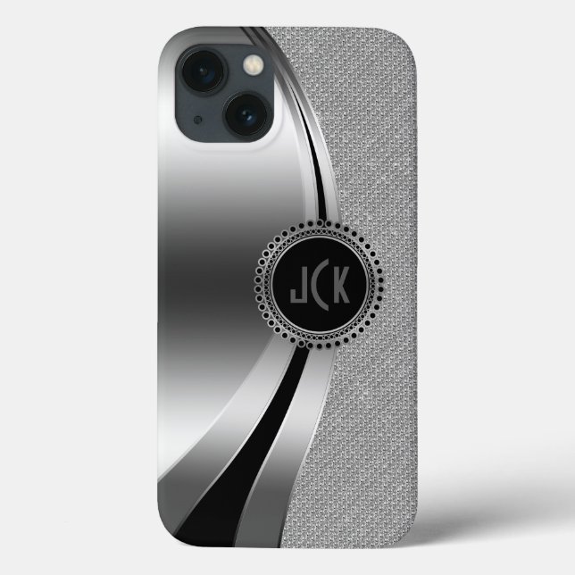 Monogram Metallic Silver & Diamonds Glitter (Baksida)