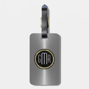 Monogram Metallic Silver Stainless Steel Titta 2 Bagagebricka
