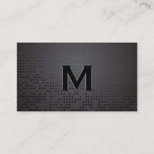 Monogram   Metallisk bakgrund för mörk Visitkort