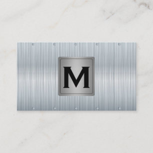 Monogram Metallisk bakgrund Visitkort