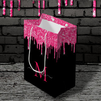 Monogram Metallisk Shock rosa, Glitter Black