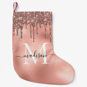 Monogram Metalliska drivrutiner för Rosa Glitter v Liten Julstrumpa