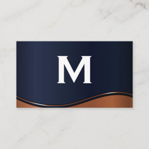 Monogram Metallvåg Visitkort
