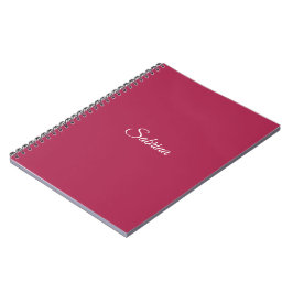 Monogram minimalist körsbärsros rosa anteckningsbok