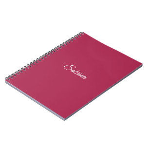 Monogram minimalist körsbärsros rosa anteckningsbok