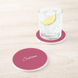 Monogram minimalist körsbärsrosafärg underlägg