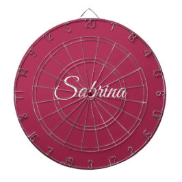 Monogram minimalist körsbärsrosafärgad darttavla