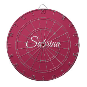 Monogram minimalist körsbärsrosafärgad darttavla