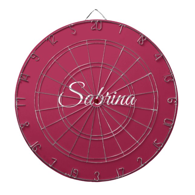 Monogram minimalist körsbärsrosafärgad darttavla (Framsidan)
