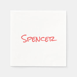 Monogram minimalistisk anpassat namn pappersservett