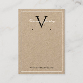 Monogram Minimalistisk Smycken Örhängen Visningsko Visitkort